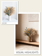 Boho Decor Bouquet - Pampas Grass,Eucalyptus,Lavender,Bunny Tail,Billy Balls 16~17inch Natural Dried Flowers for Home,Living Room,Wedding,Room,Wall Decor