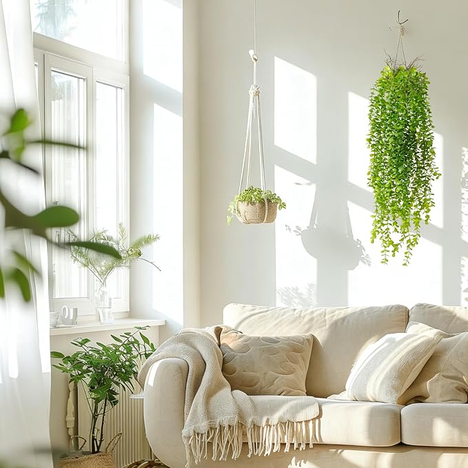 dallisten 4 Pack Fake Hanging Plants, 38" Artificial Hanging Eucalyptus Plants Greenery Vines UV Resistant Faux Trailing Plants for Indoor Outdoor Wall Shelf Porch Boho Home Patio Decor(4PCS Green)