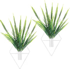 Canlierr 2 Pieces Wall Decor Hanging Planters with Artificial Plants Metal Hanging Vase Indoor Plants Holder Modern Boho Wall Art for Bathroom Bedroom Living Room Decor(White,Boston Fern)