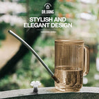 Small Watering Can Indoor Plants with Long Spout (1L, Amber Brown)