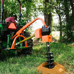Titan Attachments 60 HP 3 Point Post Hole Digger Attachment, PTO Powdered Digger, Compact Tractor Attachment for Fence Posts, Deck and Building Frames, Plant Trees and Shrubs, Auger Sold Separate