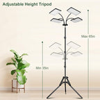 LBW Grow Light for Indoor Plants, Quad-Head Standing Plant Light, Full Spectrum, Wide Coverage, 63” Adjustable Height, Plug & Play