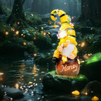 twinbling Birthday Gifts from Daughter Son - 13" Garden Solar Spring Gnomes Statues Outdoor Spring Decor with LED Lighted Bee and Flowers Funny Garden Sculpture for Patio Yard Lawn Decorations Gifts