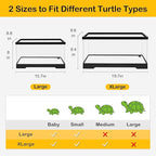 XLarge Turtle Tank Kit,All In One Red Eared Slider Aquarium,PC Aquatic for Baby Tortoise,Fishes and Amphibians, Includes Silent Filter,Filter Plates,UVB Lamp,Bulb,Plants,Stone,Basking Platform