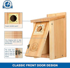 SISTERBIRD 2 Pack Bird Houses for Outside Clearance with Copper Guard, Cedar Bird House Outdoor, Bluebird Finch Swallow Wren Chickadee Assembly Required