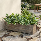 12PCS Artificial Tropical Green Plants – 15.75" Fake Hostas Outdoor Artificial Plants, UV Resistant, Faux Green Leaf Stems for Porch, Patio, Balcony, Garden Planter or Indoor Décor