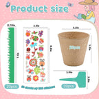 NNG 20 Set Garden Paper Pot Craft Kit,20Pcs Round Paper Mache Pots Peat Plant Pots with 200pcs Adhesive Foam Stickers & 20Pcs Pots Labels,Flower Plant Spring Craft for DIY Flower Planting