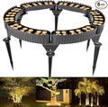 Outdoor Ring Tree Light,DC24V LED Tree Landscape Spotlight 3000K Warm White,IP67 Waterproof,Suitable for Palm Tree Lights 、Yard、Garden、 6Pack (Not Include DC24V Transformer)