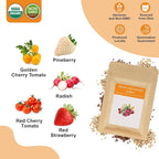 Strawberry and Pineberry Seed Pod Kit for AeroGarden, Ahopegarden with Red Strawberry, Radish, Pineberry, Red Heirloom/Golden Harvest Cherry Tomato - Hydroponics Supplies for Most Brand (7-pod)
