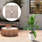 3 Pcs Plant Pot Cover Plant Protector from Animal 11.8" Plant Pot Grid with Center Cutout Cuttable Flower Cover Soil Protectors