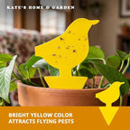 Kate's Home & Garden 96 Count Fruit Fly Traps for Indoors and House. Yellow Sticky Trap for Gnats, Mosquitos, Plants, Ants