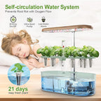 Hydroponics Growing System Indoor Garden: 12 Pods Herb Garden Kit Indoor with LED Grow Light Plant Germination Kit Aeroponic Healthy Fresh Herbs Vegetables Hydroponic Planter for Home Kitchen Office