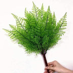 Artificial Fern Plants, PASYOU Fake Greenery Shrubs Plastic Bushes Grass Shrub Leaves Bush Home Indoor Outdoor Garden Verandah Wedding Party Décor Table Arrangement Decoration Planter Filler 4 Bunches