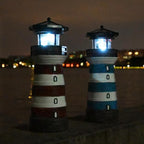 Solar Lighthouse Rotating Beacon – Led Light House for Yard Garden Nautical Decor Porch Deck Outdoor Decoration Lawn Ornaments Outside Statue Gifts for Mom Mother