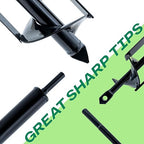 VASGOR Set of 2 (1.6"x16" & 3.5"x16") Auger Drill Bit for Planting - Garden Post Hole Digger for Drill – Heavy Duty Earth Auger with Dual Side Blades for Clean Straight Holes (Set of 2)