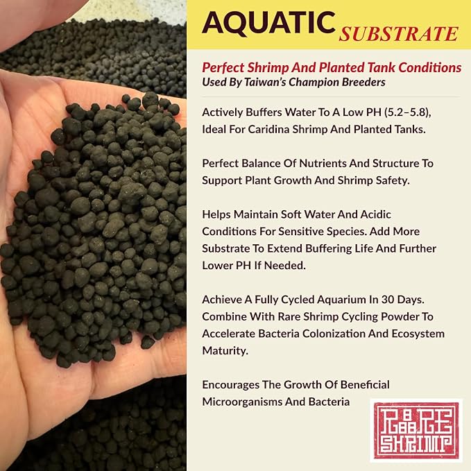 ShrimpSoil Pro - Freshwater Shrimp & Aquatic Plant Soil | Professional Buffering Substrate for Caridina & Neocaridina Shrimp | Aquarium Soil for Live Plants, Aquascapes & Aquasoil Setups (8L)