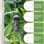 Mkono Plant Hangers Indoor, 10 Inch Metal Plant Bracket, Decorative Wall Hooks for Hanging Plants, Bird Feeder, Flower Basket, Wind Chimes, Home Outdoor Decor, 2 Pack White