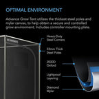 AC Infinity Advance Grow System 4x4, 4-Plant Kit, WiFi-Integrated Grow Tent Kit, Automate Ventilation, Circulation, Schedule Full Spectrum Samsung LM301H LED Grow Light, 2000D Mylar Tent
