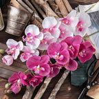 2 Simulation Butterfly Orchid Artificial Fake Flowers Decorative Living Room Bedroom Fake Flowers (red)