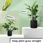 Plant Stakes 17inch &11inch SupKing Adjustable Length Plant Support Stake 16Pcs Orchid Sticks with Clips for Indoor Outdoor,Garden Poles for Potted Tomato Amaryllis Vegetables with 20 Ties (Black)