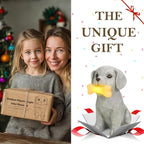 Solar Dog Statue with Glowing Bone Light, Outdoor Puppy Figurine for Garden Yard Decor, Gift for Dog Lovers, Mom, Grandma, Perfect for Birthday, Housewarming, Pet Memorial