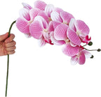 FagusHome 32 Inch Artificial Phalaenopsis Flowers 6 Pcs Artificial Orchid Flowers Stem Plants for Home Décor (Pink)