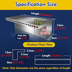 Heavy Duty 22in Waterfall Spillway Kit - Durable PVC Connector for Ponds & Fountains, Outdoor Water Flow Decor for Garden & Patio Landscaping, Stylish Silver Finish