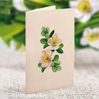 Freshcut Paper Pop Up Cards, Mini Ivory & Sage, 6 Inch Mini Sized Forever Flower Bouquet 3D Popup Greeting Cards, Birthday Cards, Get Well Gifts, Blank Notecard & Envelope