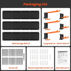 ELECROW Garage Storage Organizer, Wall Mount Rack with 6 Adjustable Hooks, 48 Inches Adjustable Garden Tool Organization, Heavy Duty for Garden and Yard Tool Storage