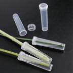 AIEX 48pcs Reusable Plastic Flower Water Tubes with Cap, 2.8" Floral Water Tubes for Single Stem Roses, Buds, Bouquets,Plants, 0.7" Opening (Transparent)