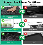 Seed Starter Tray, Seedling Starter Trays for Starting Plant Seeds, Indoor Gardening Plant Germination Trays, Black, 5PCS
