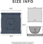 Kante Square Lion Head Concrete Planter, Classic English Style Plant Pot with Drainage Hole and Rubber Plug for Indoor Outdoor Garden Patio Home, 10.2"x10.2"x 10.2" Antique Gray