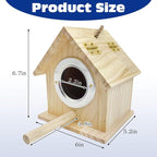 Tfwadmx Wooden Bird House Hanging Birdhouse for Outside Wooden Nests Box Garden Patio DIY Decorative for Wren Swallow Sparrow Hummingbird Finch Throstle (M)