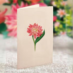 Freshcut Paper Pop Up Cards, Mini Dear Dahlia, 6 Inch Mini Sized Forever Flower Bouquet 3D Popup Greeting Cards, Birthday Card, Thank You Card, Blank Notecard & Envelope