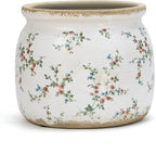 Dosayes Flower Pot,Vintage Ceramic Pot for Planter with Drainage Holes, 6.29 inch Ice Crack Glazed Indoor Planters Pot for Indoor,Tucan Home Decor,Gardening Gifts,Green (French)