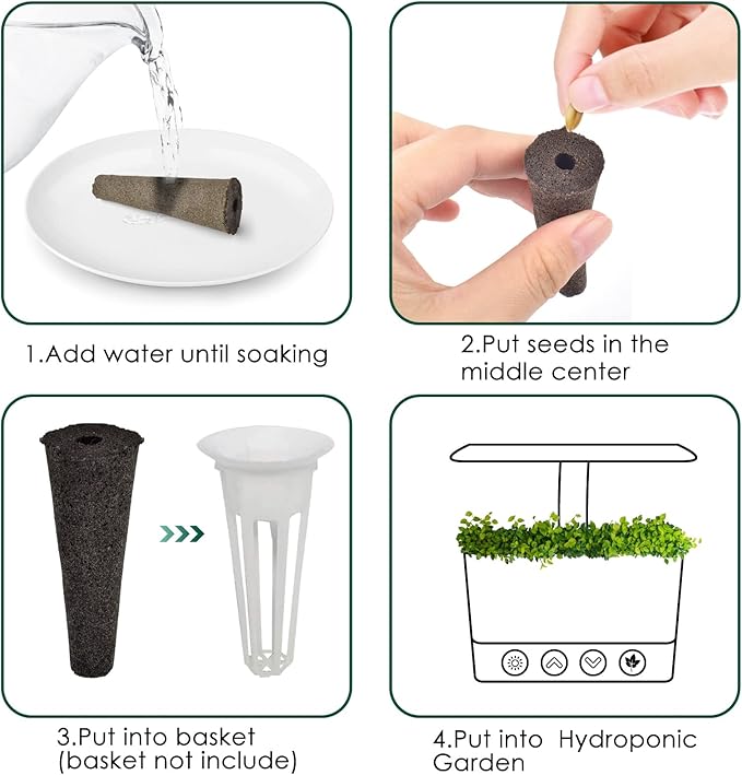 PACETAP 80 Pack Grow Sponges Compatible with AeroGarden, Replacement Refill Grow Sponge for Hydroponic Indoor Garden System
