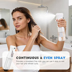 Spray Bottle for Hair, Continuous Ultra Fine Mister Spray Bottle, Refillable Water Sprayer for Hairstyling, Plants, Pets, Cleaning, Skincare (3 Pack 6.8OZ/200ML,White+Black+Terracotta)