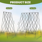 Cucumber Trellis 2 Pack, Foldable A-Frame Garden Trellis for Raised Bed Garden Grow Support with Plant Support Clips, Twist Ties, Plastic Ties, for Cucumber,Tomato, Climbing Plants and Flowers