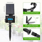 Solar Drip Irrigation System, Automatic Irrigation System for Outdoor Gardening，2200mA Battery and rain Sensing Function,for courtyards, Balconies, Gardens, 10 Potted Plants