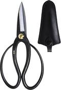 KAKURI Bonsai Scissors Long Blade Made in Japan 8", Japanese Carbon Steel Blade, Large Okubo Shears for Bonsai and Garden Use
