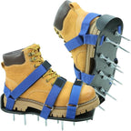 Lawn Aerator Shoes for Lawn, Soil Yard Aerator Tool with Hook & Loop Straps for Effectively Aerating, One Size Fits All Free-Installation Lawn Shoes for Yard Garden Patio Grass, Blue