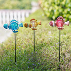 Fish 3Pack 21.3''H Outdoor Figurine Lights, Multicolor Clownfish Solar Garden Decor with Led Lights, Decorative Garden Stake for Yard, Patio, Lawn