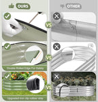 Galvanized Raised Garden Bed Outdoor- Raised Beds for Gardening| Metal Planter Box, Steel Raised Garden Bed Kit with Safety Edging and Gloves for Vegetables, Flower, Herbs (4x2x1FT, Green)