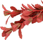 2-Pack 12 Inch Aquarium Silk Aquarium Plants, Artificial Plastic Plant for Small Tank, Goldfish, Fish Hides (Red, 12 Inch)
