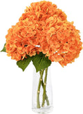 Leftover 3 Pcs Fall Hydrangea Artificial Flowers,21" Real Touch Faux Hydrangea Flowers and 3 PCS Butterflies Fall Hydrangea Stems,Fall Floral Arrangement Centerpiece Table,Wedding,Home Decor