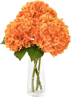 Leftover 3 Pcs Fall Hydrangea Artificial Flowers,21" Real Touch Faux Hydrangea Flowers and 3 PCS Butterflies Fall Hydrangea Stems,Fall Floral Arrangement Centerpiece Table,Wedding,Home Decor