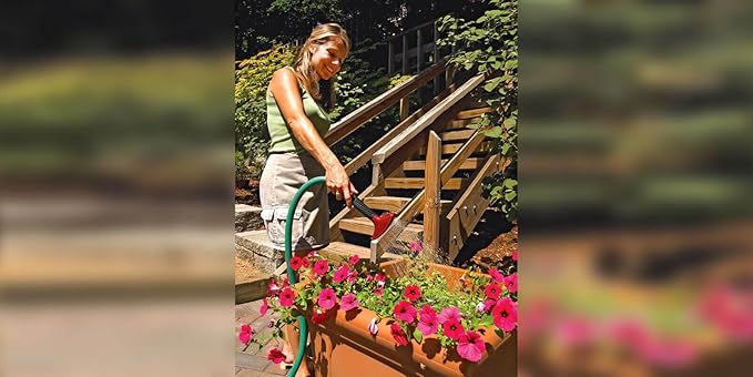 Dramm One Touch Fan Nozzle Handlheld Sprayer with Thumb Control Water Flow, Perfect for Water Restricted Areas When Watering Plants, Pots, Baskets, Vegetables, Yellow