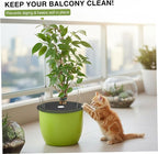 Plant Pot Cover - 4Pcs Cat Proof Indoor Plant Protector with Mesh Grid & Stakes, 15.7 Inch Soil Protector to Deter Cats Animals