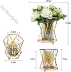 Faux Flowers with Vase, Silk Roses Bouquet Artificial Flowers in Vase, Fake Flowers Floral Arrangement for Home Decor Indoor, Table Centerpieces Flowers Decoration for Farmhouse (White)