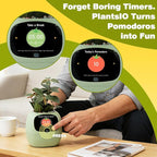 Smart Planter with App Control, Self-Watering AI Plant Pot with LCD Display, Interactive Desk Plant Companion for 100+ Plants, Smart Indoor Planter with Pomodoro Timer,80ml Reservoir,Calendar-Green